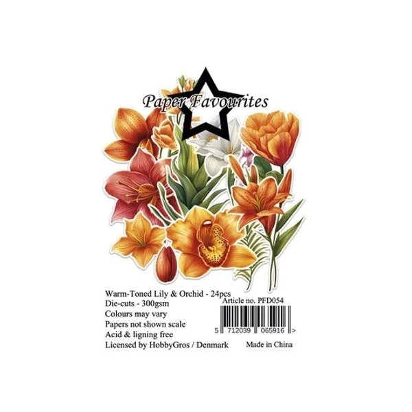 Paper Favourites, Die Cuts, Warm-Toned Lily & Orchid - PFD054
