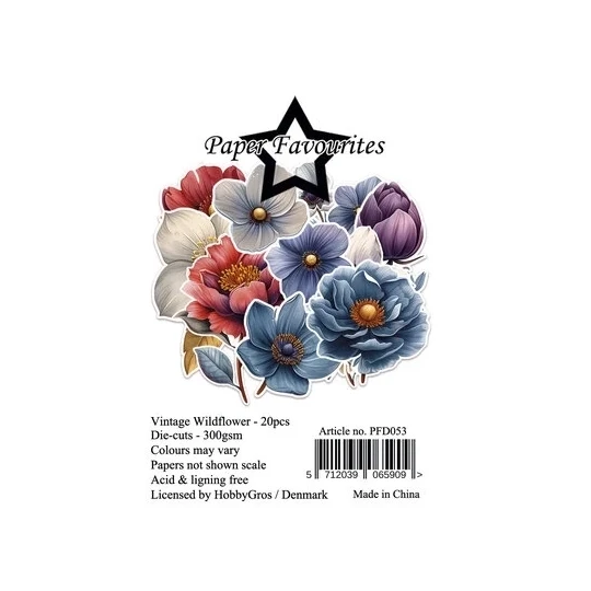 Paper Favourites, Die Cuts, Vintage Wildflower - PFD053