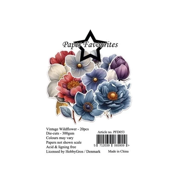 Paper Favourites, Die Cuts, Vintage Wildflower - PFD053