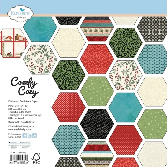 Elizabeth Craft Design, Scrapbook Paperpad, Comfy Cozy - C045
