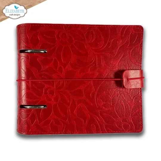 Elizabeth Craft Design, Memory Binder, Square Page, Festive Red, Embossed - MB007