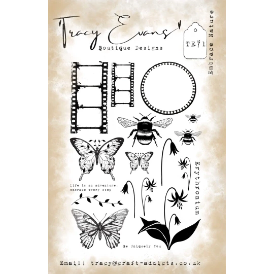 Tracy Evans, Clear Stamp, Embrace Nature, A5 - TE071