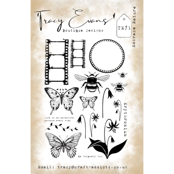 Tracy Evans, Clear Stamp, Embrace Nature, A5 - TE071