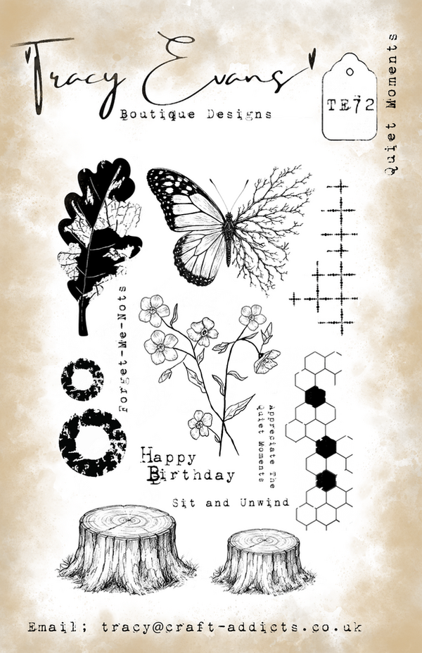 Tracy Evans, Clear Stamp, Quiet Moments, A5 - TE072