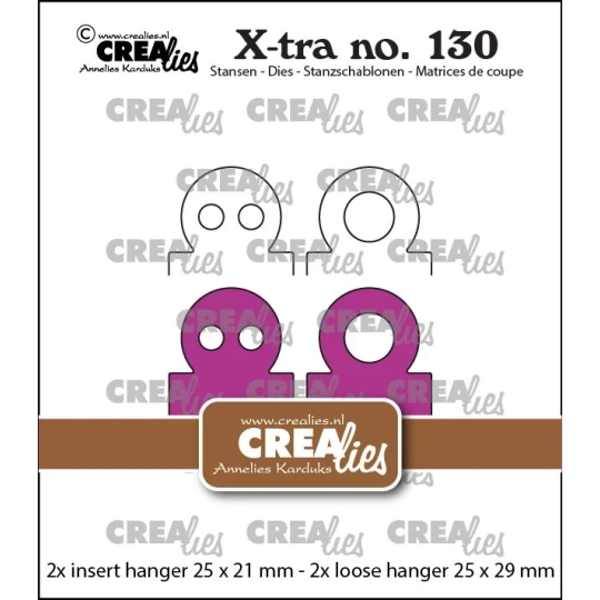 Crealies, Snijmal, X-tra, Ophangogen (2x losse stans + 2x als invoegstans) - CLXtra130