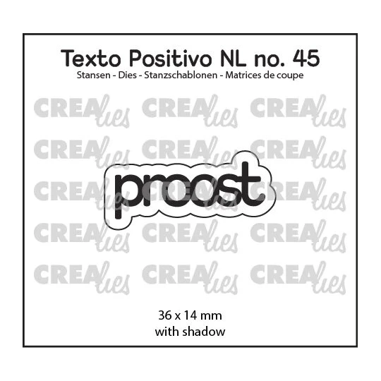 Crealies, Snijmal, Texto Positivo, Proost - POSNL45