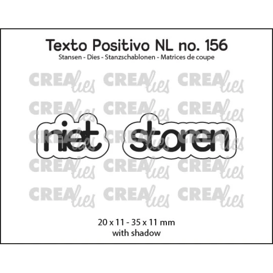 Crealies, Snijmal, Texto Positivo, Niet Storen - POSNL156