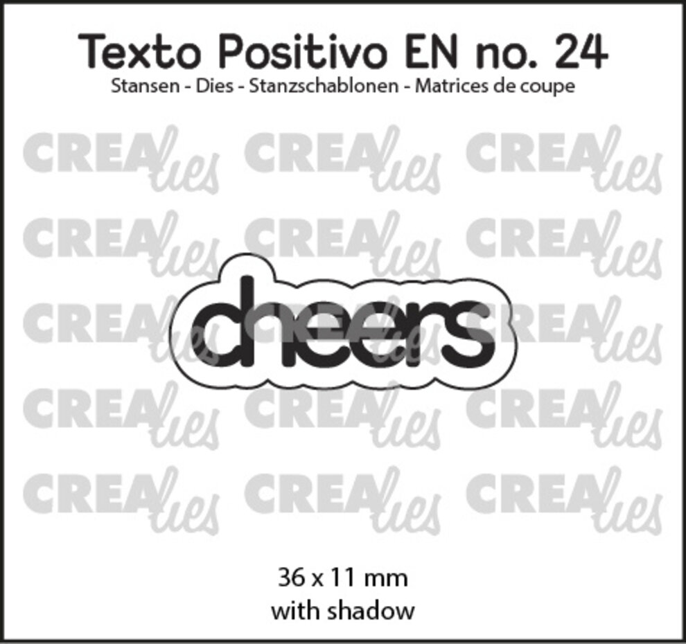 Crealies, Snijmal, Texto Positivo, Cheers - POSEN24
