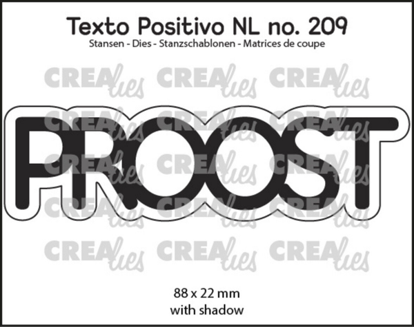 Crealies, Snijmal, Texto Positivo, PROOST - POSNL209