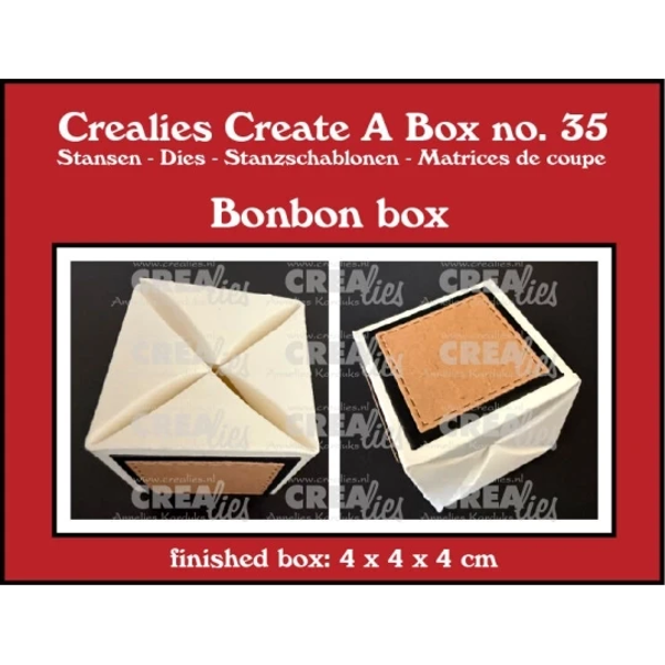 Crealies, Snijmal, Create a Box, Doosje voor één bonbon - CCAB35