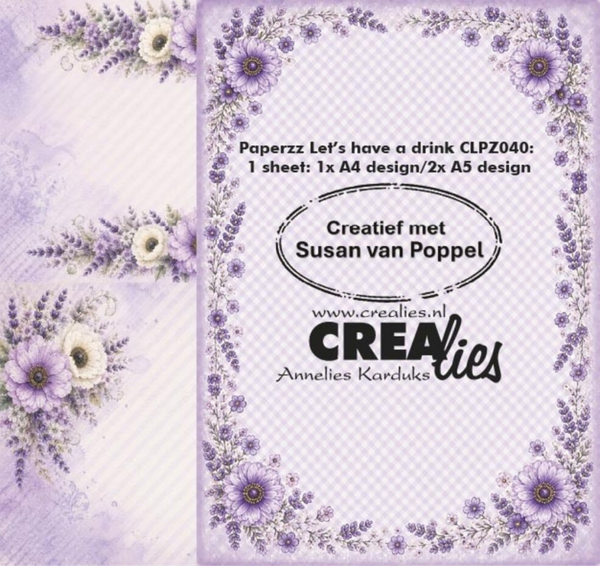 Crealies, Designpapier, Paperzz, Let's have a Drink H - CLPZ040