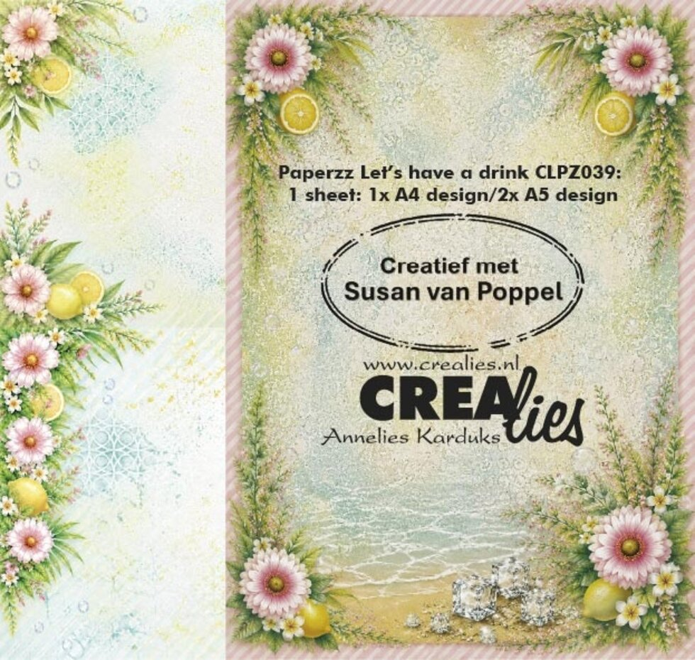 Crealies, Designpapier, Paperzz, Let's have a Drink G - CLPZ039