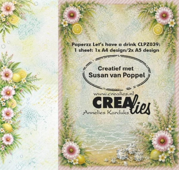 Crealies, Designpapier, Paperzz, Let's have a Drink G - CLPZ039