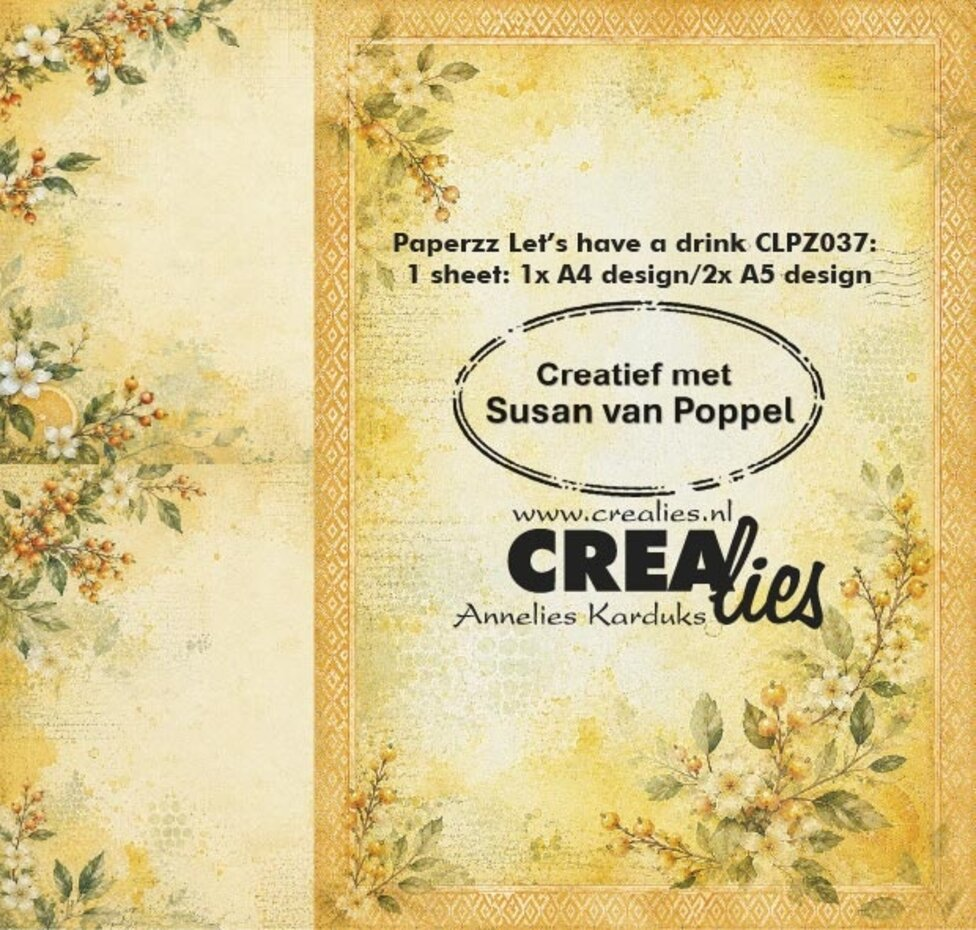 Crealies, Designpapier, Paperzz, Let's have a Drink E - CLPZ037