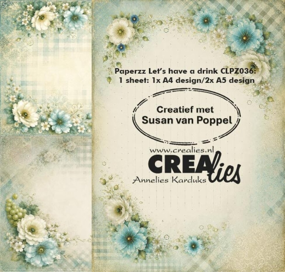 Crealies, Designpapier, Paperzz, Let's have a Drink D - CLPZ036
