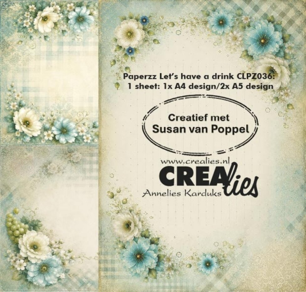 Crealies, Designpapier, Paperzz, Let's have a Drink D - CLPZ036