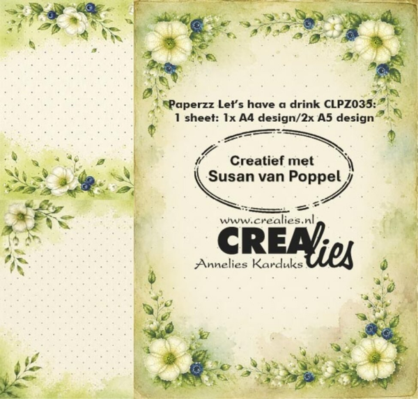 Crealies, Designpapier, Paperzz, Let's have a Drink C - CLPZ035