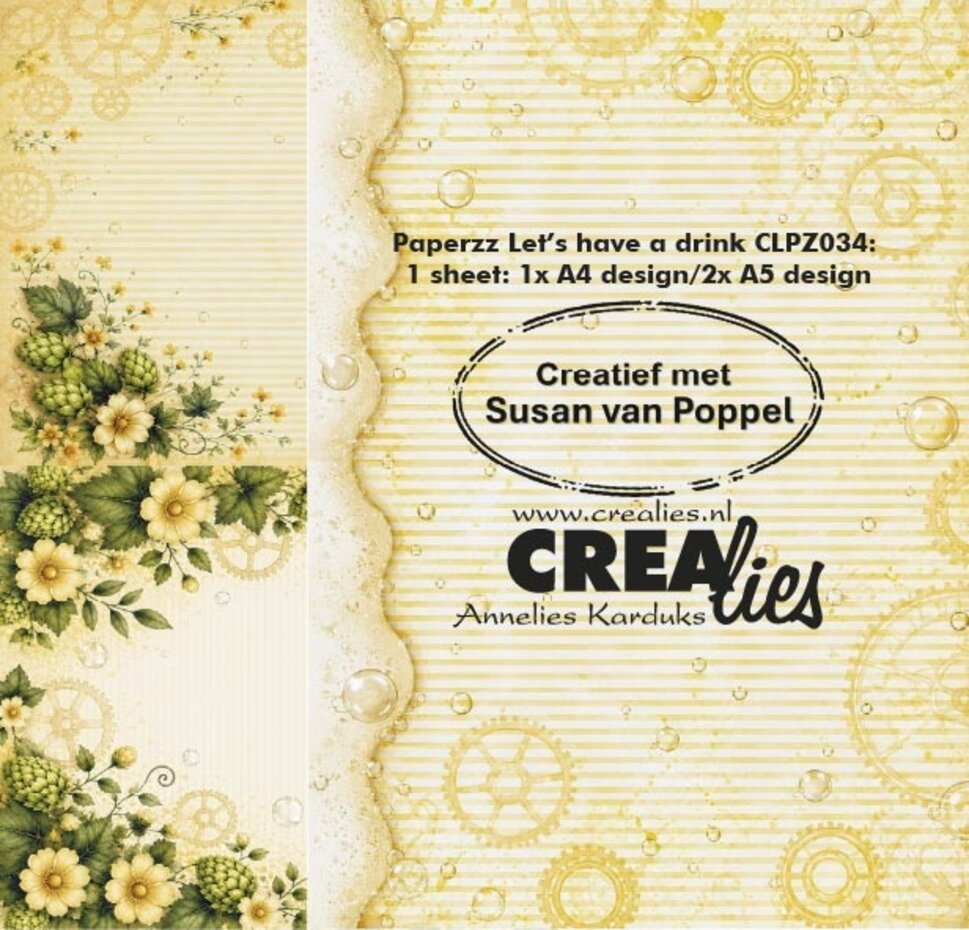 Crealies, Designpapier, Paperzz, Let's have a Drink B - CLPZ034