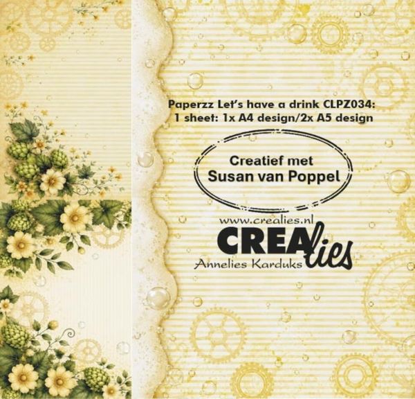 Crealies, Designpapier, Paperzz, Let's have a Drink B - CLPZ034