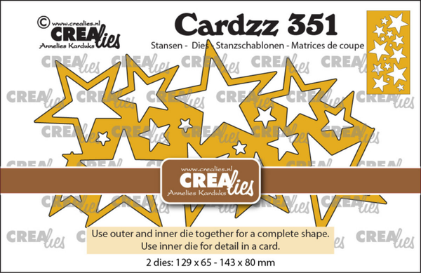 Crealies, Cardzz, Veel Sterren - CLCZ351