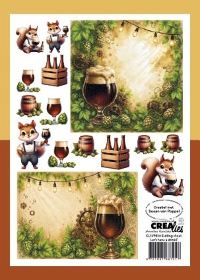 Crealies, Knipvel, Let's have a Drink F - CLSVP038