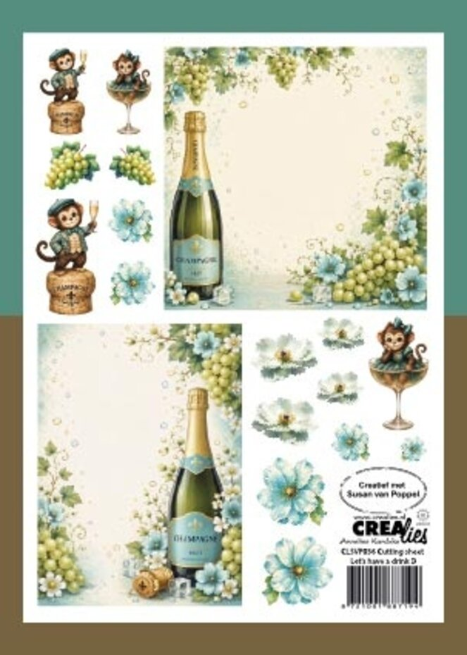 Crealies, Knipvel, Let's have a Drink D - CLSVP036