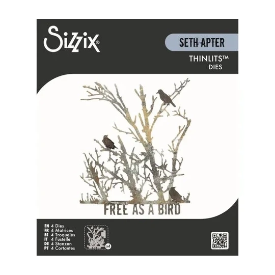 Sizzix, Thinlits, Seth Apter, Free Bird - 667213
