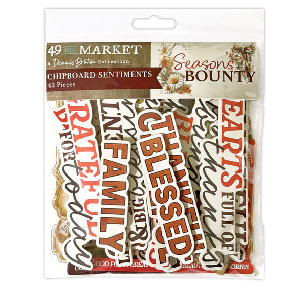49 and Market, Chipboard Set, Season's Bounty - DSB-38712