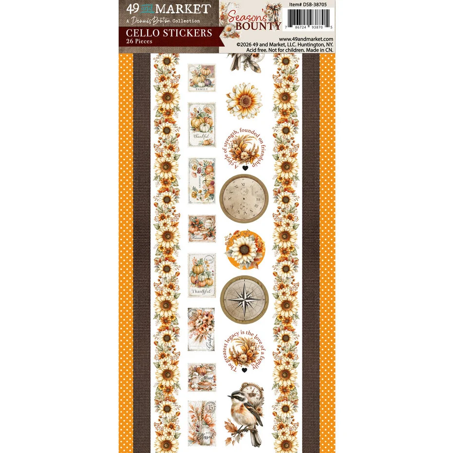 49 and Market, Cello Stickers, Season's Bounty - DSB-38705