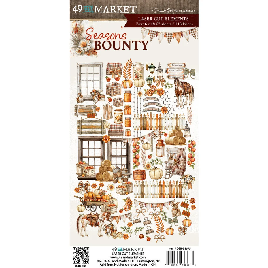 49 and Market, Laser Cut, Elements, Season's Bounty - DSB-38675