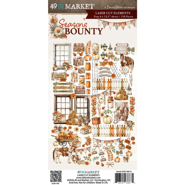 49 and Market, Laser Cut, Elements, Season's Bounty - DSB-38675