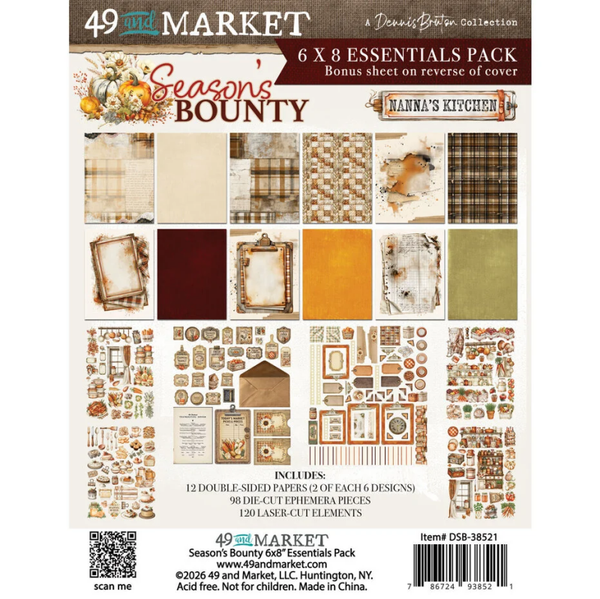 49 and Market, 6x8 inch Essentials Pack, Season's Bounty - DSB-38521