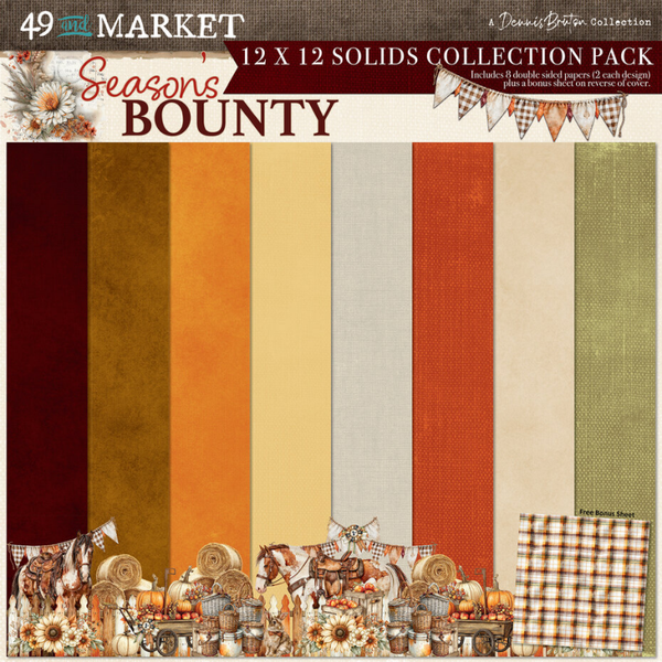 49 and Market, 12x12 inch, Solids Collection Pack, Season's Bounty - DSB-38514