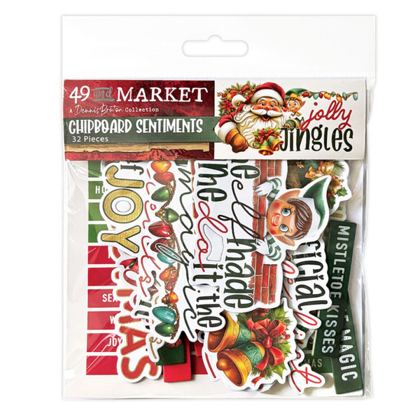 49 and Market, Chipboard Set, Jolly Jingles - DJJ-38231