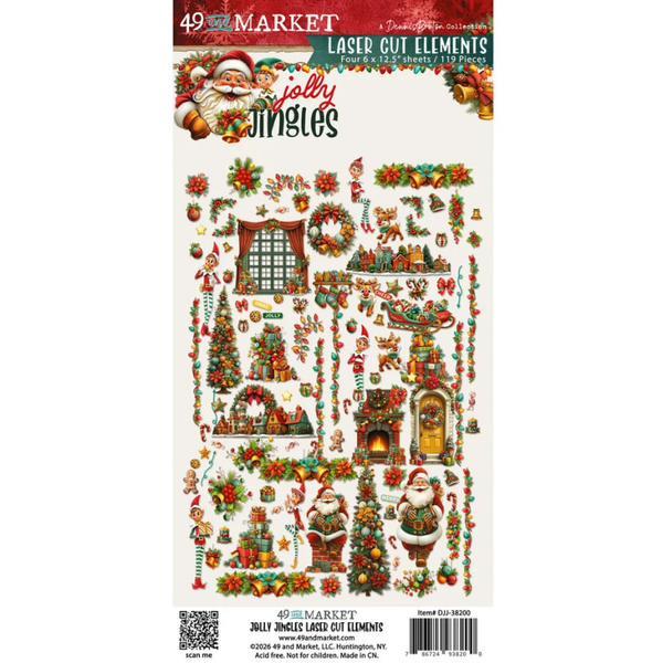 49 and Market, Laser Cut, Elements, Jolly Jingles - DJJ-38200