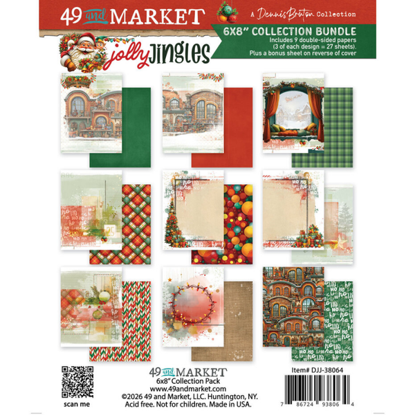 49 and Market, 6x8 inch, Collection Pack, Jolly Jingles - DJJ-38064