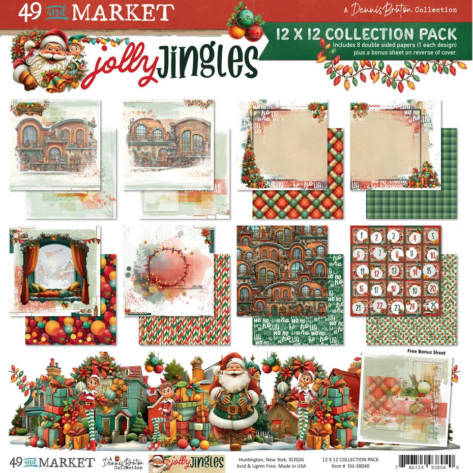 49 and Market, 12x12 inch, Collection Pack, Jolly Jingles - DJJ-38040