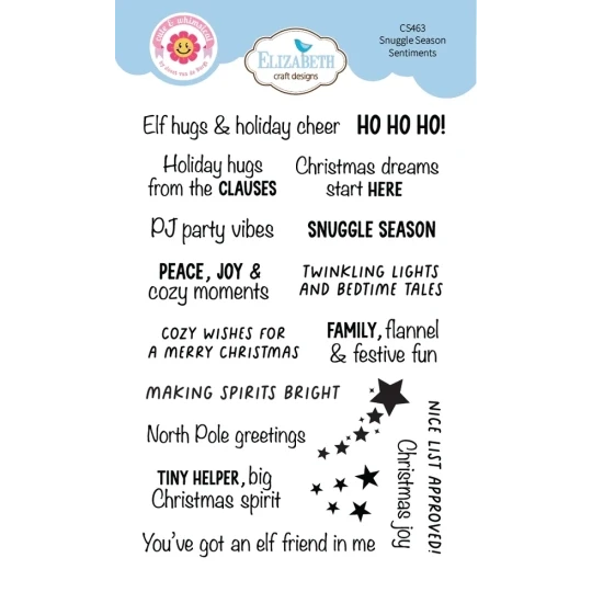 Elizabeth Craft Design, Clear Stamp, Snuggle Season Sentiments- CS463