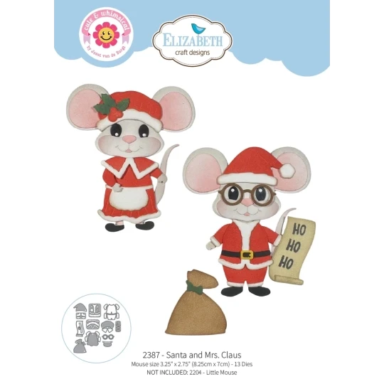 Elizabeth Craft Design, Snijmal, Santa and Mrs. Claus - 2387