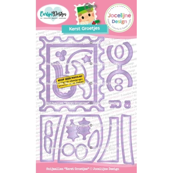 Carlijn Design, Snijmal, Kerst Groetjes - CDJD-0094