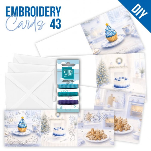 Embroidery Cards 43, Blue Christmas Treats - STDOPP043