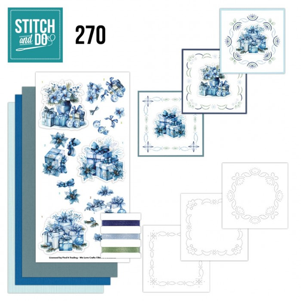 Stitch and Do 270, Berrie's Beauties, Blue Christmas - STDO270