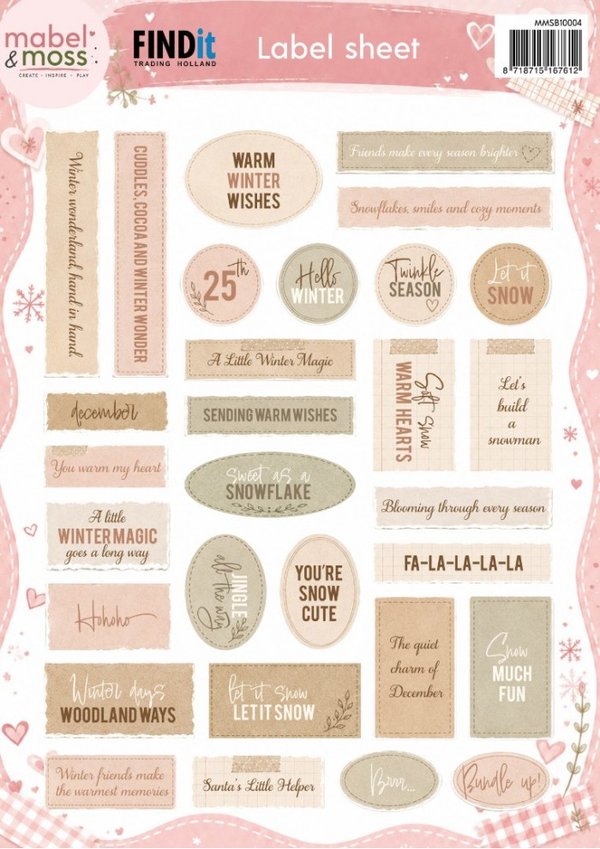 Mabel & Moss, Label Sheet, Winter Frames - MMSB10004
