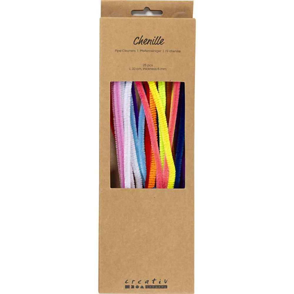 CC Chenilledraad, 30 cm, Kleurrijk, 25 stuks - 515656