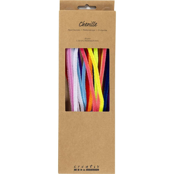 CC Chenilledraad, 30 cm, Kleurrijk, 25 stuks - 515656