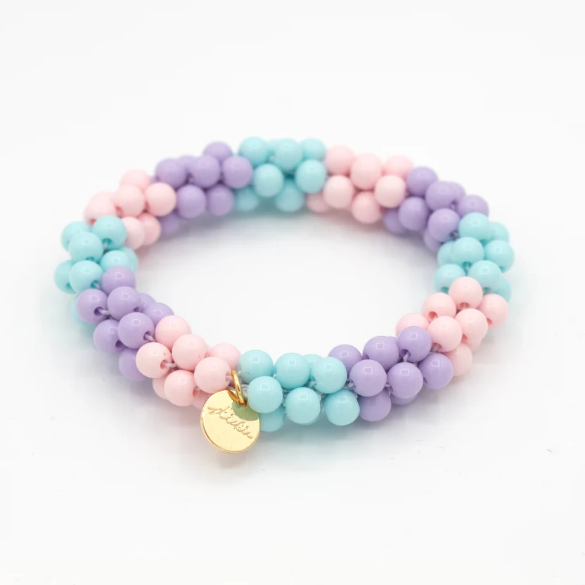 Stiekie, Kralen Haarelastiek & Armband, Bold Colorfull