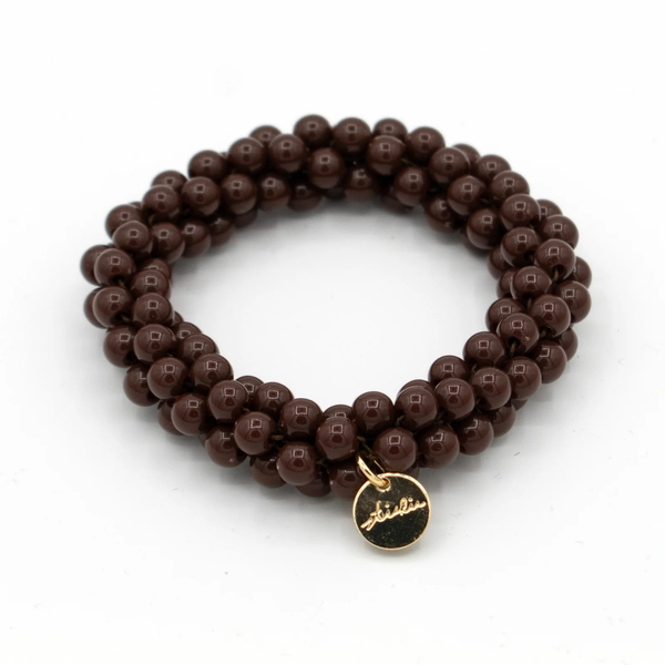 Stiekie, Kralen Haarelastiek & Armband, Bold Choco