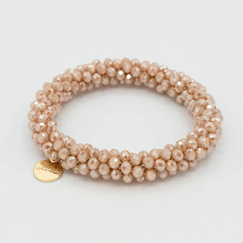 Stiekie, Kralen Haarelastiek & Armband, Toffee