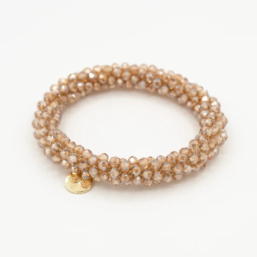Stiekie, Kralen Haarelastiek & Armband, Gold