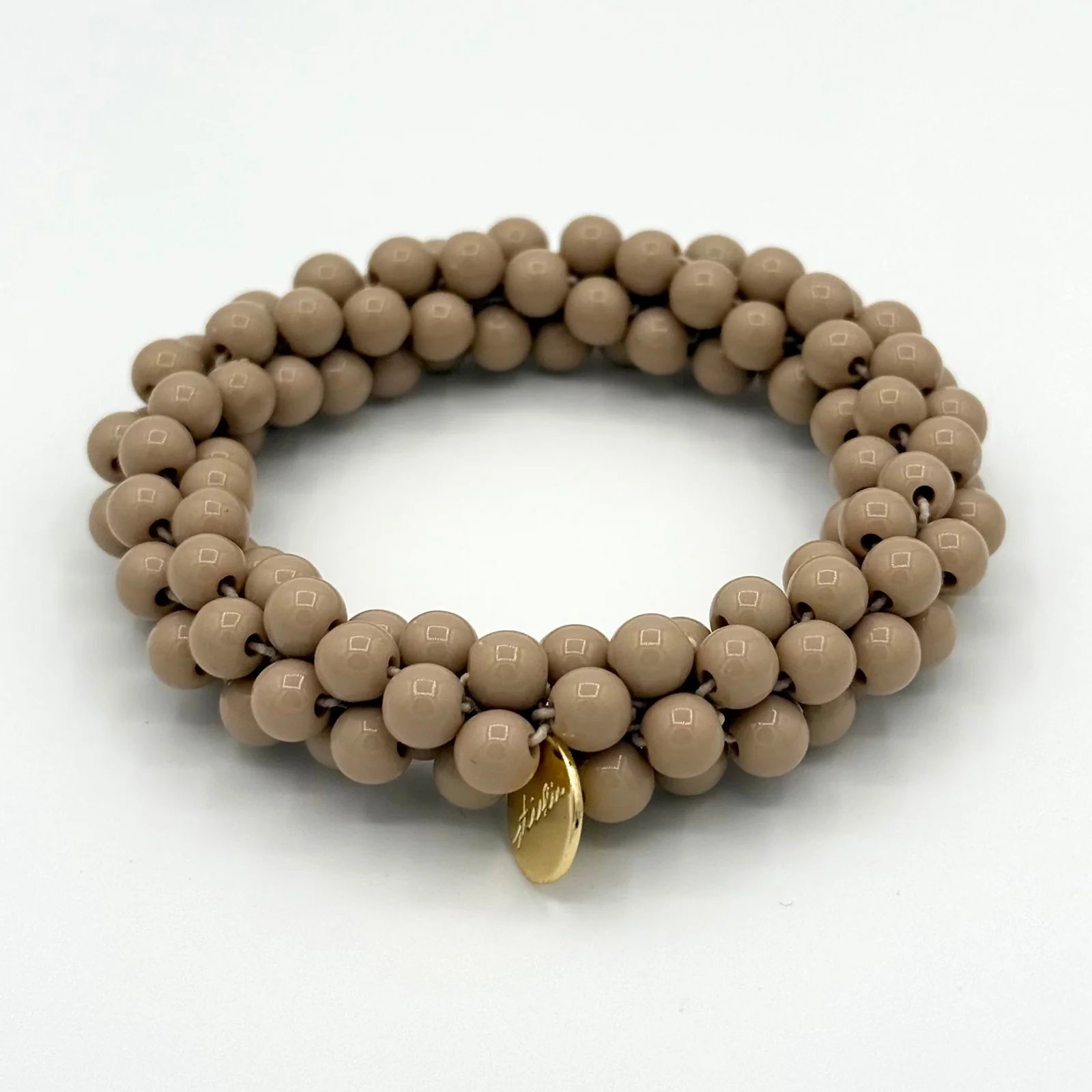 Stiekie, Kralen Haarelastiek & Armband, Bold Latte